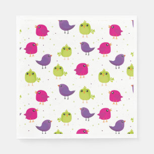 Cute colourful birds   napkin