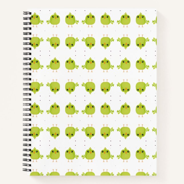 Cute colourful birds   notebook (Front)