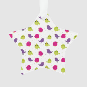 Cute colourful birds  ornament