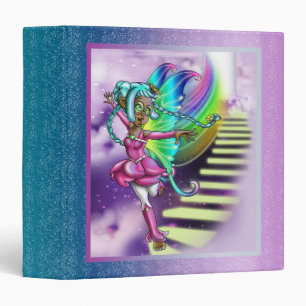 Cute Colourful Black Fairy Rainbow Binder