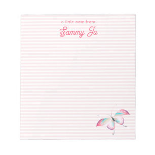 Cute Colourful Bohemian Butterfly Notepad