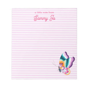 Cute Colourful Bohemian Butterfly Notepad