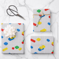 Cute Colourful Bricks Building Blocks Kids Pattern