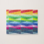 Cute Colourful Bright Abstract Geometric Rainbow Jigsaw Puzzle<br><div class="desc">Cute Colourful Bright Abstract Geometric Rainbow Puzzle</div>