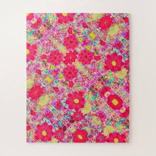 Cute colourful bright flowers jigsaw puzzle