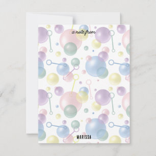 Cute Colourful Bubble Kids Birthday Party Card
