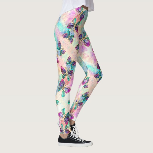 Cute Colourful Butterflies 8 - Leggings (Right)
