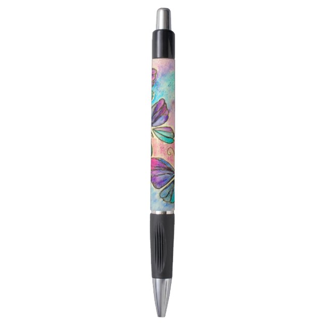 Cute Colourful Butterflies Pen (Front Vertical)