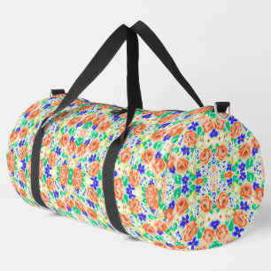 Cute colourful butterflies roses patterns duffle bag