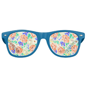 Cute colourful butterflies roses patterns retro sunglasses