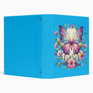 Cute, colourful butterfly  binder