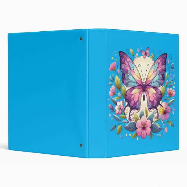 Cute, colourful butterfly  binder (Background)