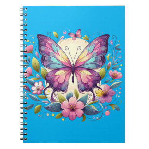 Cute, colourful butterfly notebook