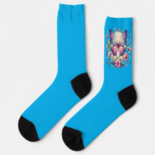 Cute, colourful butterfly  socks