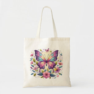 Cute, colourful butterfly  tote bag