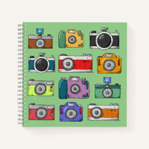 Cute colourful cameras artwork for kids Sketch Notebook