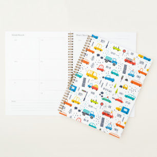 Cute Colourful Car Traffic Pattern Planner