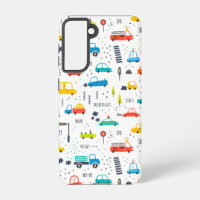 Cute Colourful Car Traffic Pattern