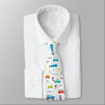Cute Colourful Car Traffic Pattern Tie<br><div class="desc">Check out this cute trendy design featuring</div>
