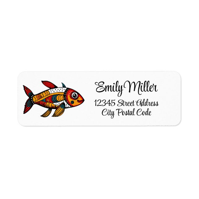 Cute colourful cartoon fish decoration  (Front)
