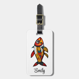 Cute colourful cartoon fish decoration luggage tag