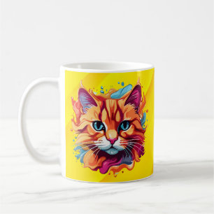 Cute Colourful Cat Face-87002 Coffee Mug