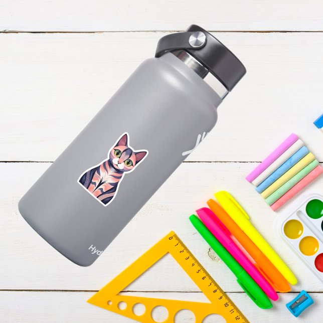 Cute Colourful Cat, Fun, Chic, Whimsical Animal (Creator Uploaded)