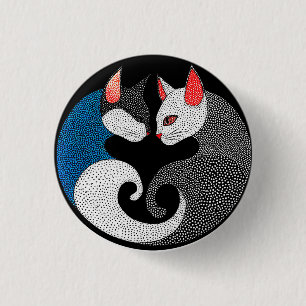 Cute colourful cats 1 inch round button