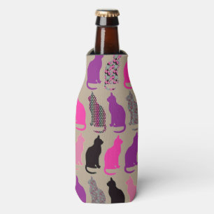 Cute Colourful Cats Pattern Bottle Cooler
