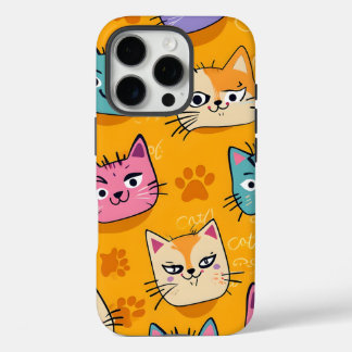 Cute & Colourful Cats Pattern iPhone Case