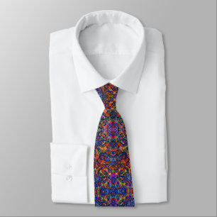 Cute colourful chakra pattern checkbook cover tie