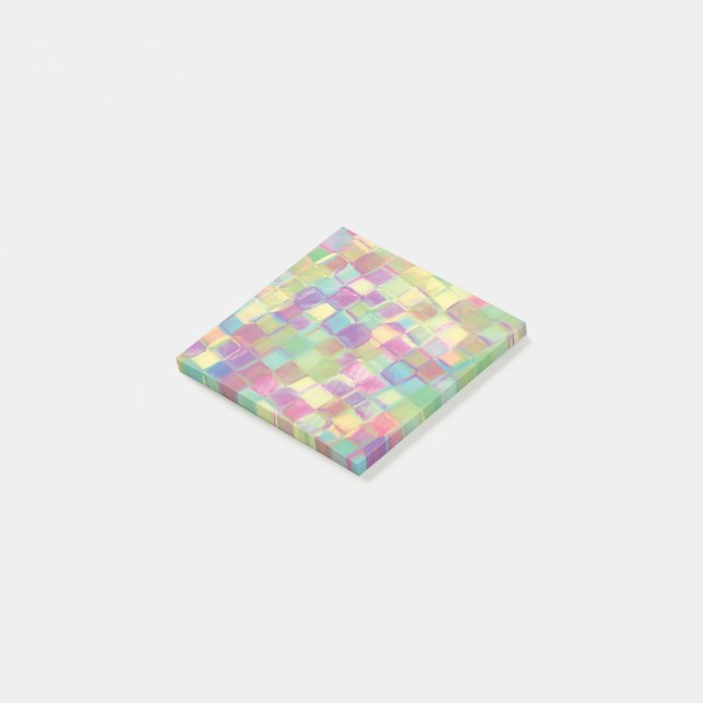 Cute Colourful Chalk Squares #2 Post-it Notes (Angled)