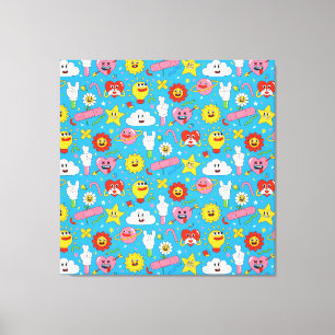 Cute Colourful Characters Pop Art Canvas