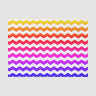 Cute Colourful Chevron Zig Zag Rainbow Pattern Tissue Paper
