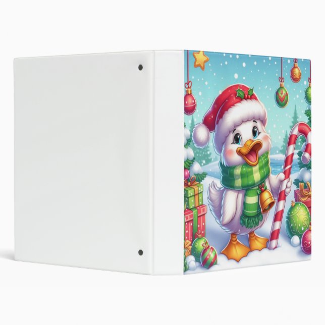 Cute Colourful Christmas Duck Binder (Background)