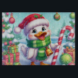 Cute Colourful Christmas duck Cutting Board<br><div class="desc">so cute</div>