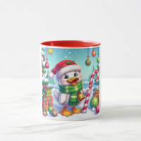 Cute Colourful Christmas duck