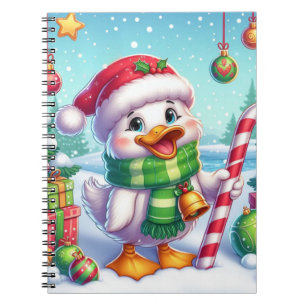 Cute Colourful Christmas duck Notebook