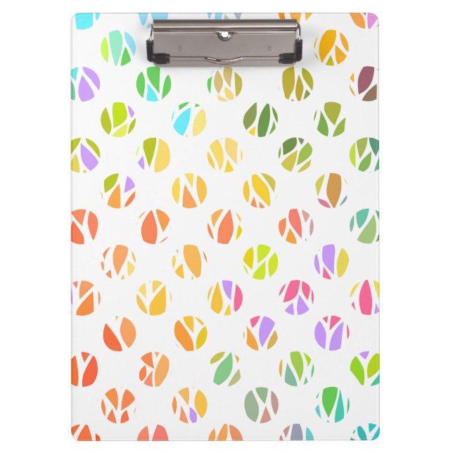 Cute colourful circles patterns clipboard (Front)