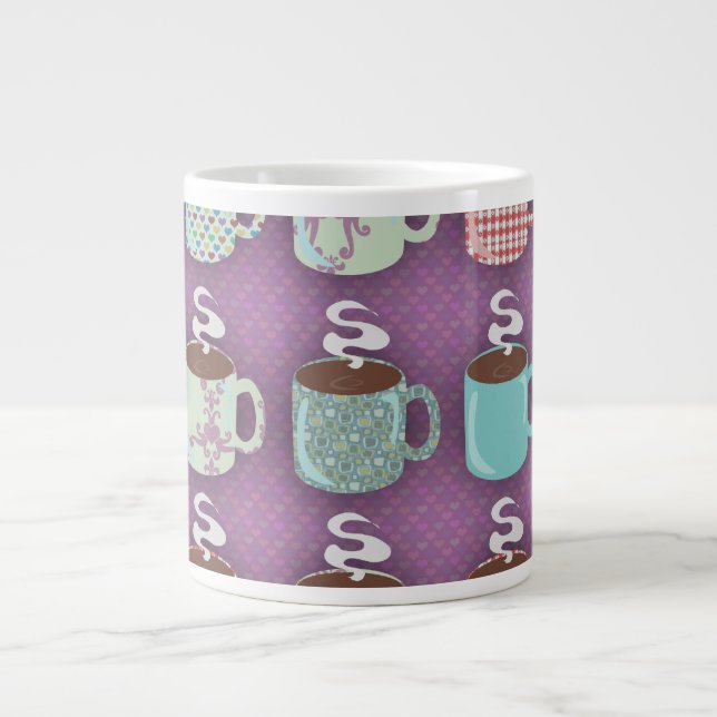 Cute Colourful Coffee Cups Illustrated Fun Design (Front)