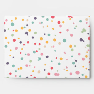 Cute Colourful Confetti Dots Pattern Envelopes