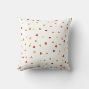 cute colourful confetti pattern throw pillow