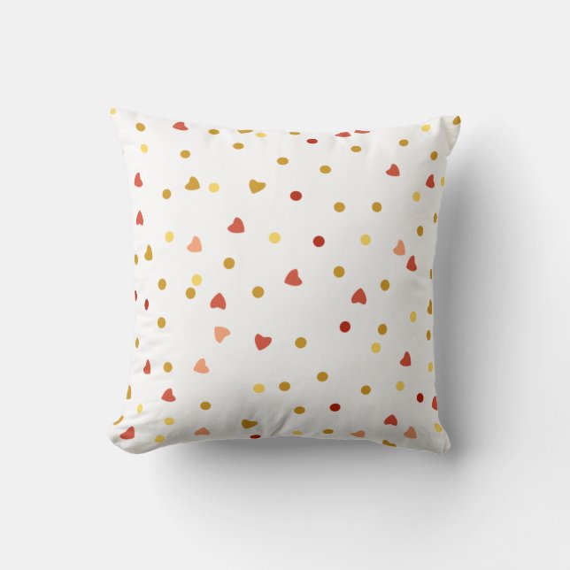 cute colourful confetti pattern throw pillow (Front)