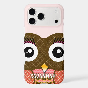 Cute Colourful Coral and Pink Owl