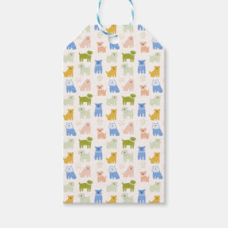 Cute Colourful Crayon Dogs Gift Tags