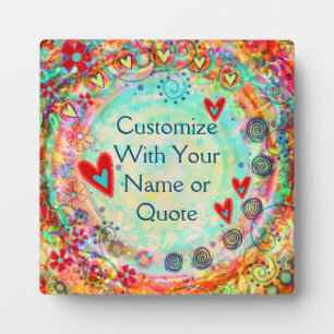 Cute Colourful Customize your Own  Inspirivity Plaque