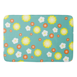 Cute colourful Daisy flower pattern Bath Mat