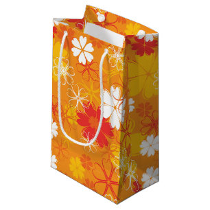 Cute Colourful Daisy Illustration Floral Pattern Small Gift Bag