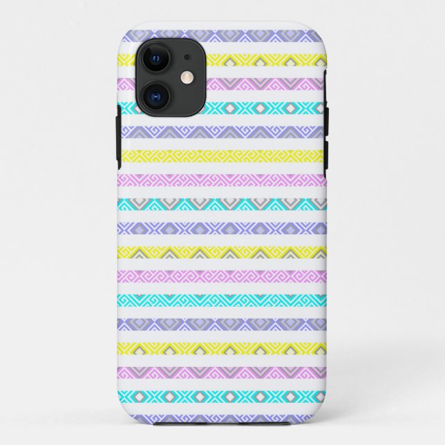 Cute colourful decorative stripes pattern Case-Mate iPhone case (Back)