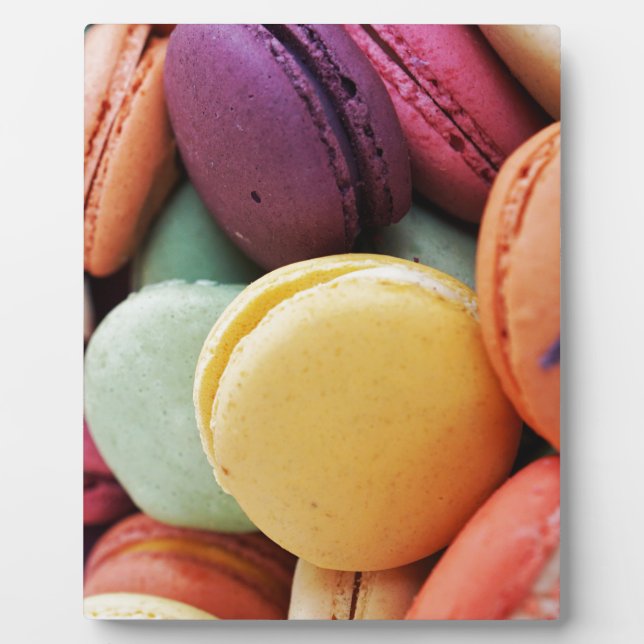 Cute Colourful Dessert French Macaron Plaque (Front)